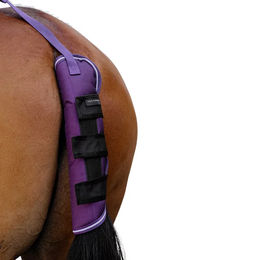 Produktbild von Equithème Schweifschoner Tyrex 600D aus Polyester in Lila für Vollblut Pferde