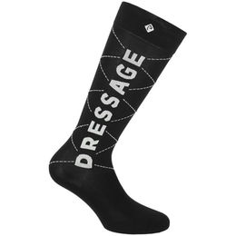 Produktbild von Equithème Serpentine Dressage Damensocken Schwarz EU 37-39
