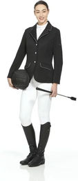 Produktbild von Equithème Soft Classic Reitjacke für Damen und Herren in Schwarz wasserabweisend aus Polyester