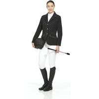 Produktbild von Equithème Soft Classic Reitjacke für Damen und Herren in Schwarz wasserabweisend aus Polyester