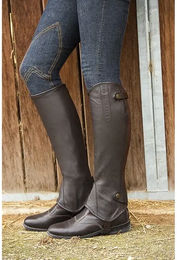 Equithème Soft Mini-Chaps für Damen in Havana Braun aus Leder Größe L – Bild 1 von 2