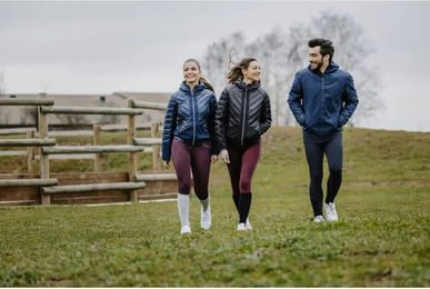Produktbild von Equithème Softshell Reitjacke Mona für Damen in Blau Grösse XS wasserabweisend