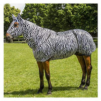 Produktbild von Equithème Sweet-Itch Maske Zebra-Design Schwarz/Weiß Größe XS