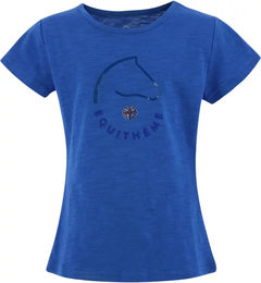 Produktbild von Equithème T-Shirt Claire für Damen aus Baumwolle Blau 8 Jahre