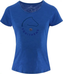 Produktbild von Equithème T-Shirt für Damen aus Baumwolle Blau XL