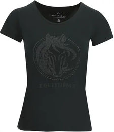 Produktbild von Equithème T-Shirt für Damen Magali aus Baumwolle Schwarz Größe L
