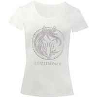 Produktbild von Equithème T-Shirt für Damen Magali aus Baumwolle Weiß XL