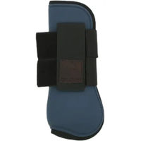 Produktbild von Equithème Tara Gamaschen für Pferde aus Neopren Blau Pony offen