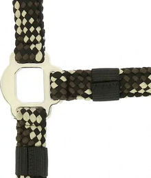 Equithème Tressé Halfter und Führstrick für Warmblut in Beige Braun Schwarz – Bild 1 von 2