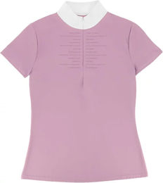 Produktbild von Equithème Turnier-Poloshirt für Damen Reiten Rosa Lila XL