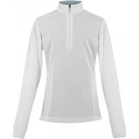 Produktbild von Equithème Turnier-Poloshirt mit langen Ärmeln für Damen in Weiß XL