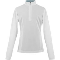 Produktbild von Equithème Turnier-Poloshirt mit langen Ärmeln für Mädchen in Weiß Größe 12 Jahre