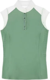 Produktbild von Equithème Turnier-Poloshirt Reitshirt für Damen in Grün Größe L