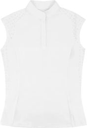 Produktbild von Equithème Turnier-Poloshirt Reitshirt für Damen in Weiß Größe M