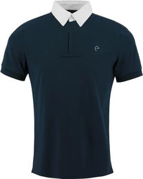 Produktbild von Equithème Turnier-Poloshirt Wellington Reitshirt Unisex Blau Größe S aus Polyamid