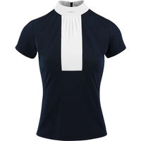 Produktbild von Equithème Turnierpolo Damen Doha Reitshirt aus Baumwolle Weiß Blau XS