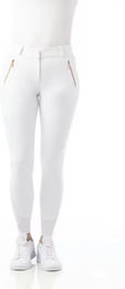 Produktbild von Equithème Turnierreithose Mid Grip Damen Weiß Gold Polyamid Größe 44