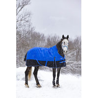 Produktbild von Equithème Tyrex 1200D Aisance High Neck Pferdedecke aus Polyester blau/schwarz
