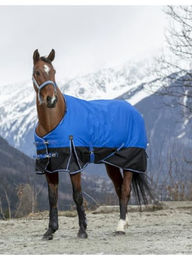 Equithème Tyrex 1200D Aisance Pferdedecke Blau Schwarz 165cm – Bild 1 von 11