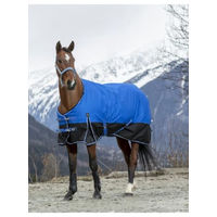 Produktbild von Equithème Tyrex 1200D Aisance Pferdedecke Blau Schwarz 165cm