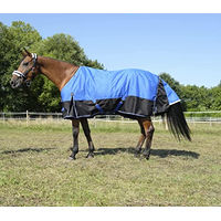 Produktbild von Equithème Tyrex 1200D Aisance Stalldecke für Pferde Blau/Schwarz 125cm