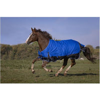 Produktbild von Equithème Tyrex 1200D Aisance Stalldecke und Regendecke für Pferde Blau/Schwarz
