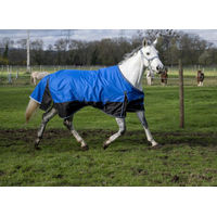 Produktbild von Equithème Tyrex 1200D Aisance Weidedecke für Pferde Blau Schwarz 145 cm mit 50g Polyfil