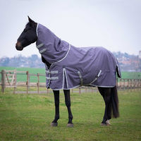 Produktbild von Equithème Tyrex 1200D Halsteil für Warmblut Pferde in Beige aus recyceltem Polyester