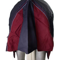 Produktbild von Equithème Tyrex 1200D High Neck Pferdedecke aus Polyester marineblau/bordeaux 150g