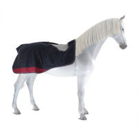 Produktbild von Equithème Tyrex 1200D Nierendecke aus Polyester gefüttert Marineblau/Bordeauxrot 125 cm