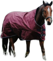 Produktbild von Equithème Tyrex 1200D Outdoor-Pferdedecke mit High Neck in Rot