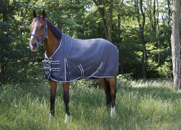 Equithème Tyrex 1200D Pferdedecke aus Polyester grau/blau – Bild 1 von 1