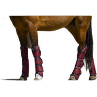 Produktbild von Equithème Tyrex 1200D Transportgamaschen für Pferde aus Polyester in Rot für Ponys