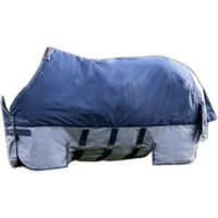 Produktbild von Equithème Tyrex 600 D Outdoor-Pferdedecke mit Bauchgurt in Blau