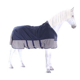 Equithème Tyrex 600 D Pferdedecke mit Bauchgurt Blau 190 cm – Bild 1 von 5