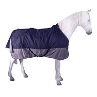 Produktbild von Equithème Tyrex 600 D Pferdedecke mit Fleece-Fütterung Marineblau Grau 206 cm