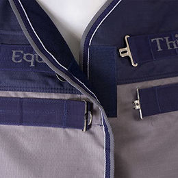 Equithème Tyrex 600 D Pferdedecke mit Polarfleece-Fütterung Marineblau/Grau – Bild 1 von 4