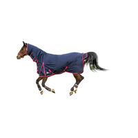 Produktbild von Equithème Tyrex 600 Pferdedecke mit Bauchgürtel Marineblau/Grau 206 cm