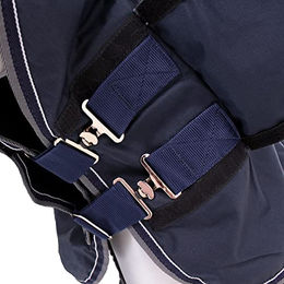 Equithème Tyrex 600D Combo Pferdedecke 0g Navy/Grau 215 cm – Bild 1 von 5