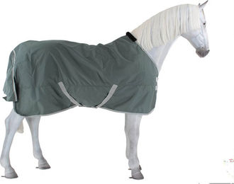 Equithème Tyrex 600D Outdoor-Decke für Pferde aus recyceltem Polyester in Grau oder Grün – Bild 1 von 2