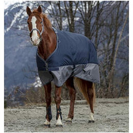 Equithème Tyrex 600D Outdoor-Pferdedecke Navy/Grau 190 cm – Bild 1 von 7