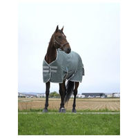 Produktbild von Equithème Tyrex 600D Outdoordecke aus recyceltem Polyester Grün 155 cm