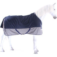 Produktbild von Equithème Tyrex 600D Pferdedecke mit 300g Füllung Marineblau/Grau 130 cm - 300 g