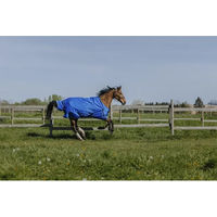 Produktbild von Equithème Tyrex Aisance Outdoor-Pferdedecke 1200D Blau 4'9