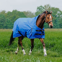 Produktbild von Equithème Tyrex Aisance Pferdedecke Outdoor mit Stehkragen 1200D 150g Blau