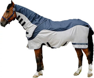 Equithème Tyrex Combofly Fliegendecke für Pferde mit Halsabdeckung aus 600D Polyester in Größe 6'3 – Bild 1 von 2