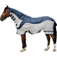 Produktbild von Equithème Tyrex Combofly Fliegendecke für Pferde mit Halsabdeckung aus 600D Polyester in Größe 6'3