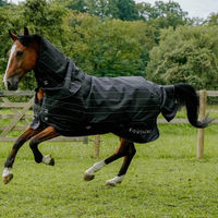 Produktbild von Equithème Tyrex Lumin Outdoor-Pferdedecke aus Polyester in Schwarz Größe 6'3