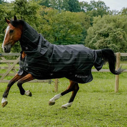Equithème Tyrex Lumin Outdoor-Pferdedecke aus Polyester in Schwarz Größe 6'9 – Bild 1 von 2