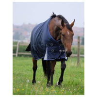 Produktbild von Equithème Weidedecke für Pferde mit abnehmbarem Halsteil 1680D 220g Marineblau 145 cm